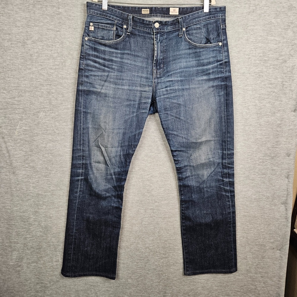 AG Protege Blue Five Pockets Straight Leg Men's Jeans Size 36 Made in USA